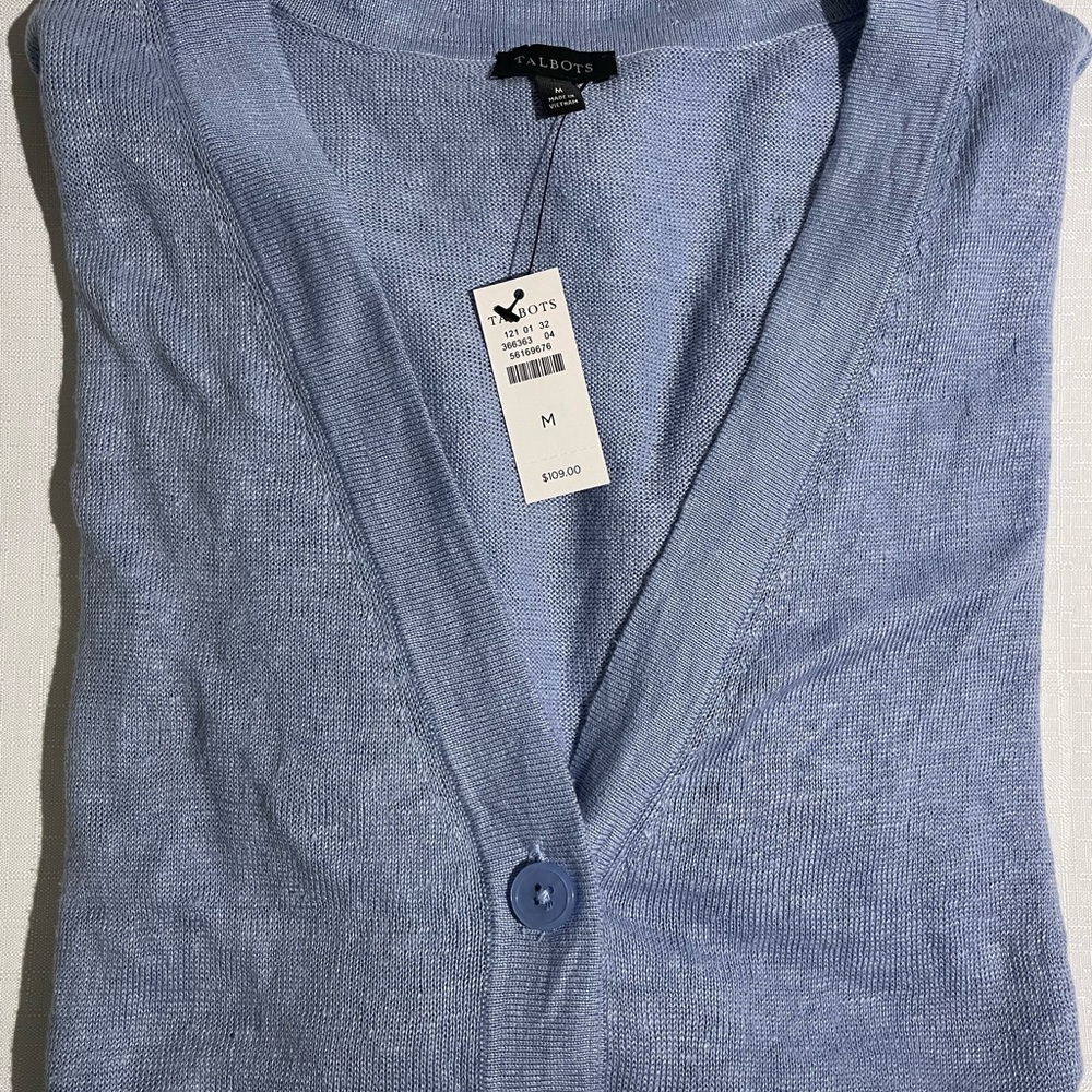 Talbots Light Blue Cardigan Sweater